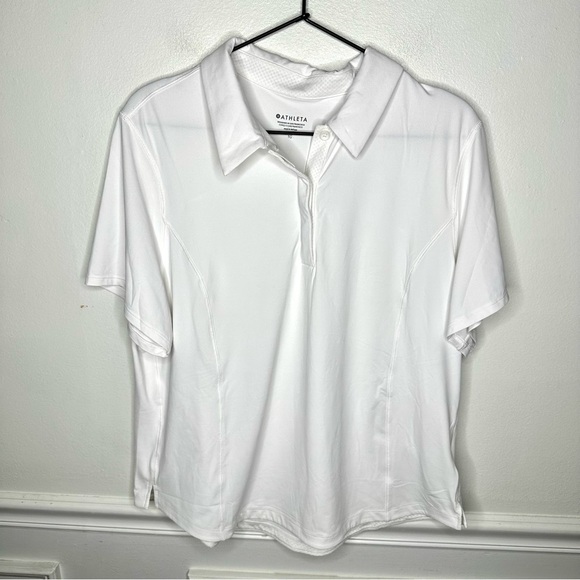 Athleta Advantage Polo Tee in White Womens XL - Picture 1 of 7